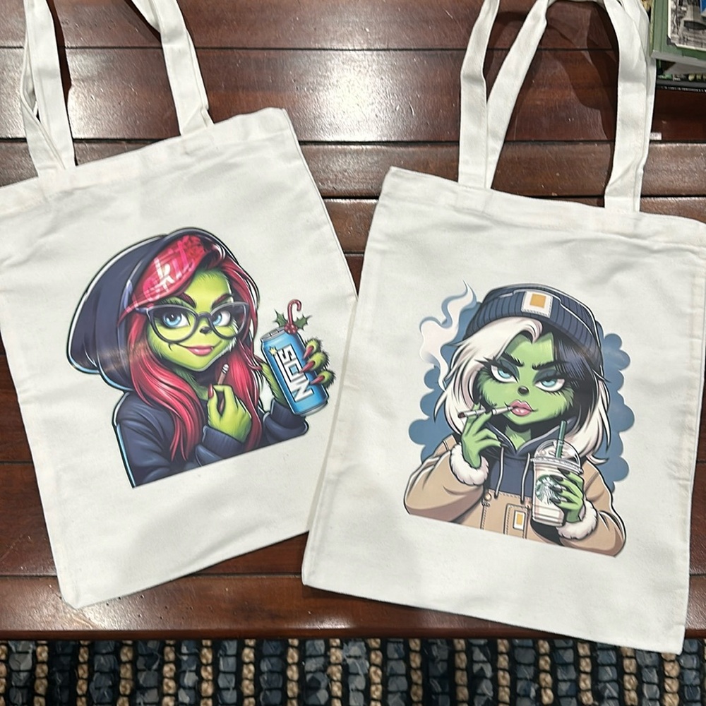 Grinch inspired images - 2 tote bundle